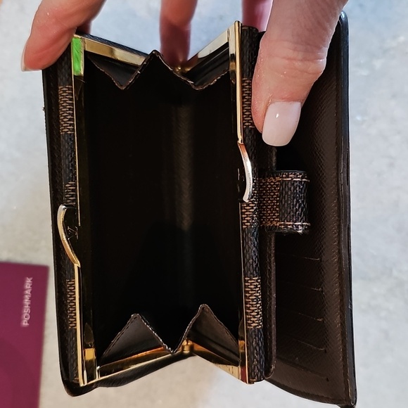 ✨️AUTHENTIC✨️ Louis Vuitton Ebene Damier Kiss Wallet - Picture 6 of 16